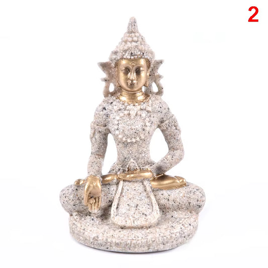 Buddha Statues Sandstone Thailand Buddha Sculpture Fengshui Figurine Home Decor