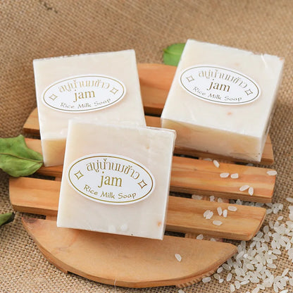 Gold JAM Rice Milk Soap 65G Original Thailand Import Rice Milk Soap Soap Goat Milk Soap Handmade Soap for Face