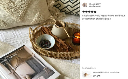 Handmade Bamboo Tea Strainer