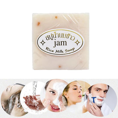 Gold JAM Rice Milk Soap 65G Original Thailand Import Rice Milk Soap Soap Goat Milk Soap Handmade Soap for Face